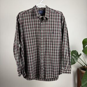 Vintage Ralph Lauren Plaid Button Down Shirt 100% Cotton XXL Classic Fit